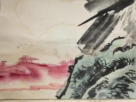 深圳市时代书画院副院长,深圳市美术家协会会员孟伟 绘雄鹰图    “万里雄风 孙雨平先生雅正 孟伟敬赠 丁丑年于北京 国伟画” 
画芯67×67厘米  【已装裱】