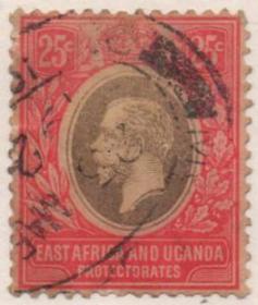 英联邦邮票J，东非和乌干达保护国1914年乔治五世国王，君主名人