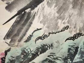 深圳市时代书画院副院长,深圳市美术家协会会员孟伟 绘雄鹰图    “万里雄风 孙雨平先生雅正 孟伟敬赠 丁丑年于北京 国伟画” 
画芯67×67厘米  【已装裱】