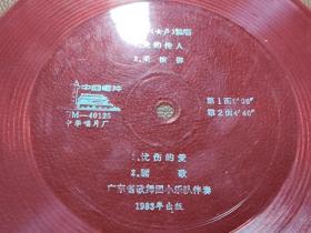 33⅓薄膜唱片：BM-40125 中华唱片厂  龙的传人 采槟榔 忧伤的爱 骊歌   无封套  1张售    CP：BM007