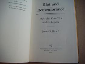 Riot and Remembrance (The Tulsa race war and its legacy) 《塔尔萨种族战争及其遗产》 英文原版插图本 布脊精装带书衣16开