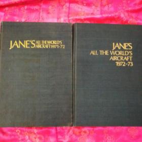 外文书、世界飞机年鉴(1971-72)(1972-73)英文精装版二本合售