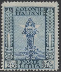 外国邮票ZC，意属利比亚1921年以弗所的戴安娜，穿着民族服饰的月亮女神