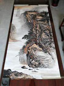 【保真】收藏重器-著名画家李建忠山水精品：高山万仞，猛浪若奔……