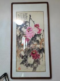 著名画家于复千四尺花鸟国画真迹，镜心，实木镜框装裱 包装打箱邮寄，保真包退