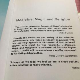 Medicine, Magic and Religion (Routledge Classics)[医药、巫术与宗教]