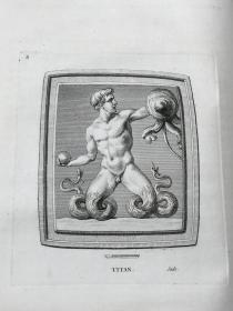 1780~1784年大开本铜版画书《奥尔良公爵殿下收藏的主要雕刻石头的描述》—1幅肖像铜版画+179幅单面印制的手工水印纸铜版画，整套书全为手工水印纸印制 34.6*23厘米