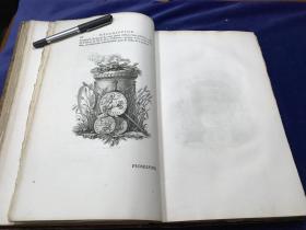 1780~1784年大开本铜版画书《奥尔良公爵殿下收藏的主要雕刻石头的描述》—1幅肖像铜版画+179幅单面印制的手工水印纸铜版画，整套书全为手工水印纸印制 34.6*23厘米
