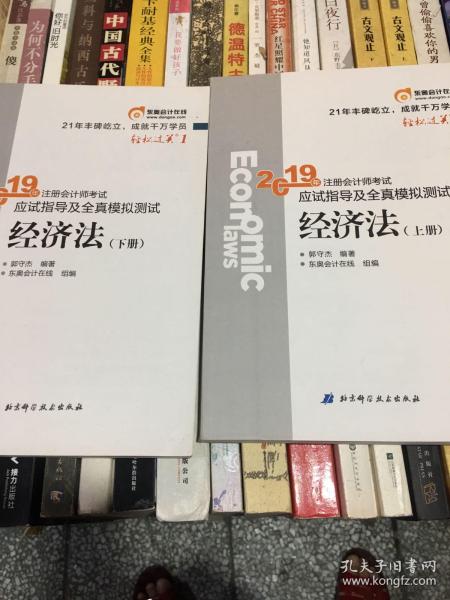 注会会计职称2019教材辅导东奥2019年轻松过关一《2019年注册会计师考试应试指导及全真模拟测试》经济法（上下册）