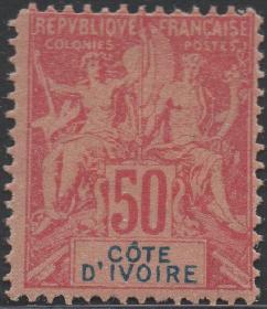 外国邮票ZC，法属科特迪瓦航海和商务女神，$85