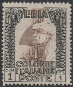 外国邮票ZC，意属利比亚1921年古代罗马军团，士兵