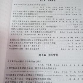 电网集体企业管理创新与实践国网浙江省电力公司集体企业管理论文集