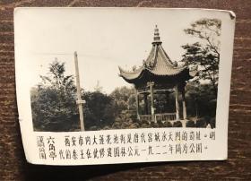 50年代西安莲湖公园六角亭老照片一枚