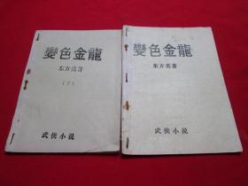 80年代武侠小册子：变色金龙（上下）