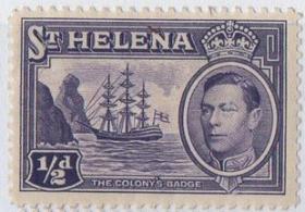 英联邦邮票：英属圣赫勒拿岛殖民地徽章，帆船航海峡海洋国王