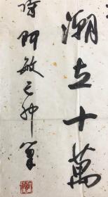 高惠敏，男，汉族，江苏无锡人，1948年生。先后从师高二适、王遐举、欧阳中石。1987年毕业于北京师范学院中国书法专业，美术教育专业硕士研究生结业。现任首都师范大学文学院副教授，书法学硕士研究生专业课导师、书法教研室主任。北京理工大学客座教授，中国硬笔书法家协会副主席，中国书法家协会会员。

保真，33x131cm，未裱，d0050