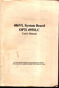 486VL System Board OPTi495SLC