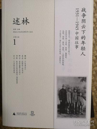 新民说·述林1：战争阴云下的年轻人：1931—1945中国往事