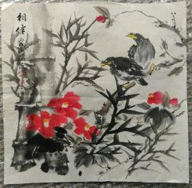 花鸟小斗方