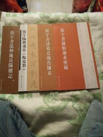 张宇书历代名篇字帖：张宇书苏轼前赤壁赋，諸葛亮前出師表，臨褚送良倪宽赞，范仲淹岳腸樓記，四本合售