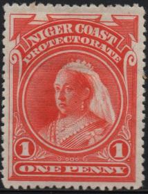 英联邦邮票C，英国尼日尔海岸保护国1894年维多利亚女王 服饰宝石