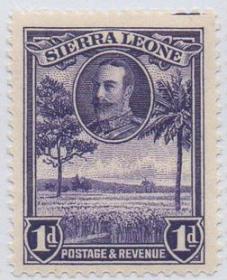 英联邦雕刻版邮票：英属塞拉利昂稻田，水田农业作物水稻粮食