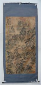 仿 清末著名书画家 陈汝玉 国画作品《秋山客至图》一件（纸本立轴，画心约10.2平尺，钤印：伯石）HXTX326375