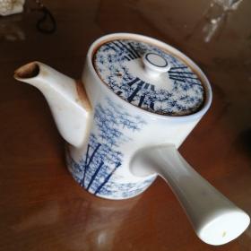 青花 茶壶 壶嘴一点磕皮