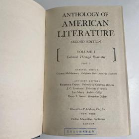 ANTHOLOGY OF AMERICAN LITERATURE (VOLUME 1 Part2)【美国文学选 第1卷第2册 英文原版】