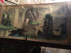 登封市美协主席安国彦国画桂林山水图一副133.66