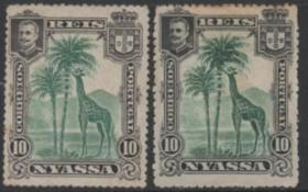 外国邮票ZC，葡属东非尼亚萨1901年非洲草原野生动物长颈鹿，1枚