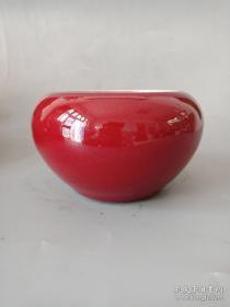 老红釉瓷罐