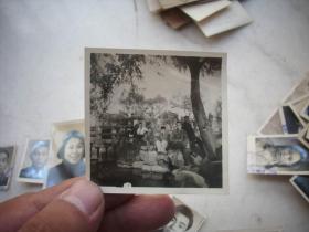 1957年在【上海南翔古猗园】照片！尺寸6X6厘米