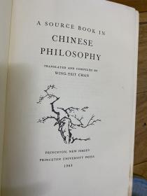 中国哲学（陈荣捷译版）英文原版A Source Book in Chinese Philosophy  精装 1963