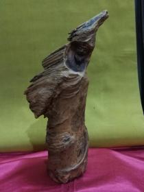 老红木雕刻 特色艺木作品《飞天佛》  手感沉稳 （高33,5厘米）