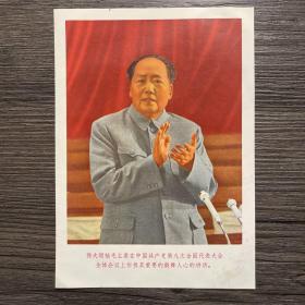 画片 伟大领袖毛主席在中国共产党第九次全国代表大会全体会议上做极其重要的鼓舞人心的讲话