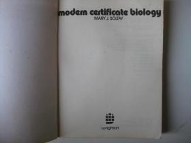 modern certificate biology