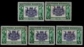 英联邦邮票A，1940年英属南罗得西亚南非公司纹章，一枚价