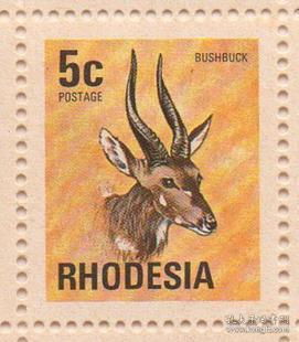 英联邦邮票，英属罗德西亚1974年野生动物，羚羊，一枚价，Z J