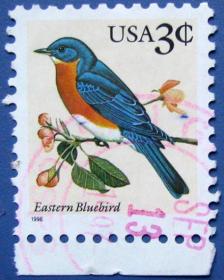 东方知更鸟带下边--美国邮票--早期外国邮票甩卖--实拍--包真--店内更多