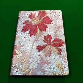 Paperblanks  Dayplanners 品牌笔记本（小本）银白红色大花色图