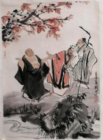 刘旦人物老软片托芯，包老包手绘。