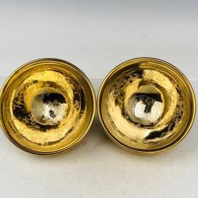 建窑黄金龙凤纹盏