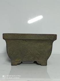 古玩收藏  铜器  铜香炉  尺寸长宽高:12/12/7厘米，重量:3.2斤
