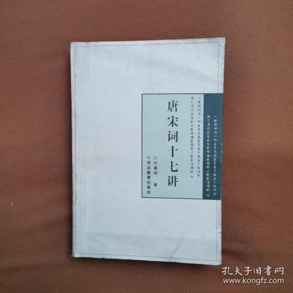 唐宋词十七讲