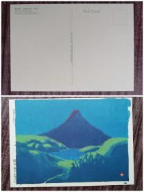 外国明信片，日本原版，富士山的美术绘画，品如图