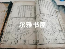 风水堪舆名著：清代木写刻白棉纸大开本《阳宅都天发用全书、都天滚盘珠要法》让里瞿天賚梅賔较60幅滚盤图    长 27㎝   宽15㎝