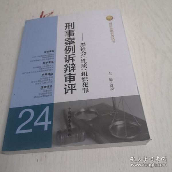 刑法分则实务丛书·刑事案例诉辩审评（24）：黑社会（性质）组织犯罪