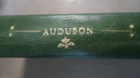 1936年Constance Rourke - AUDUBON《鸟王奥杜邦传》摩洛哥羊皮手工烫金精装全插图本 大量木刻及彩图 增补精美插图 大开本 品绝佳