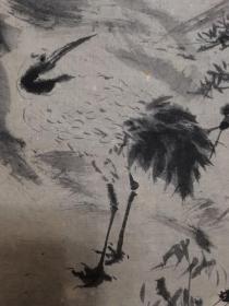 成都名家许老 国画水墨人物画 禅影松声 原稿手绘真迹 画心软片 保真